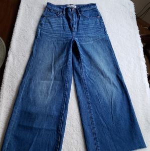 Madewell Wide Leg Crop Jeans Size 25